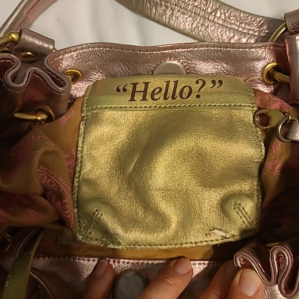 Juicy Couture Y2K Pink Metallic Handbag, Flaws - Picture 14 of 16